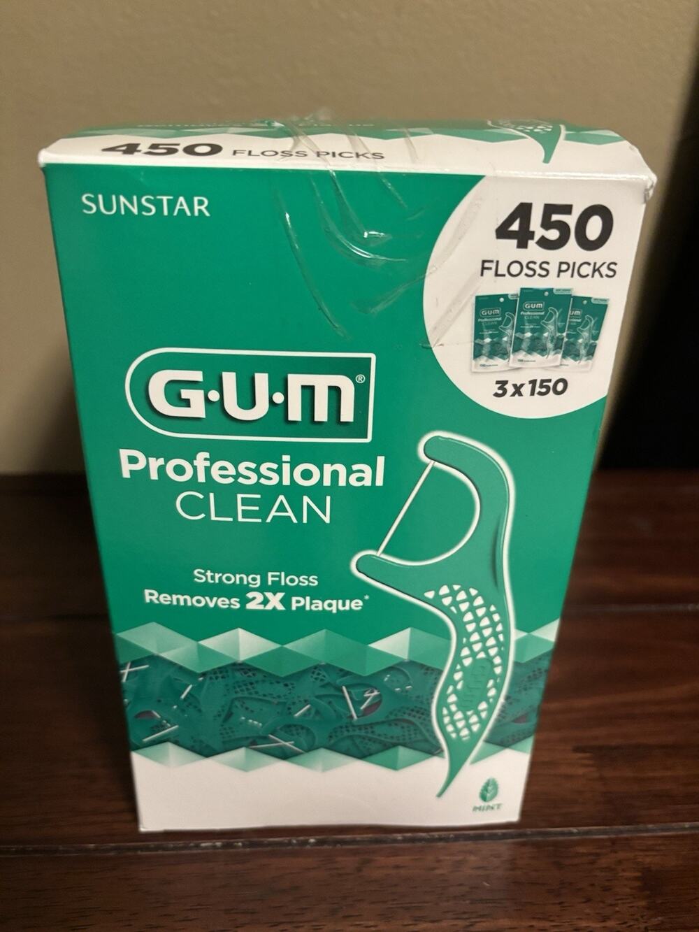 GUM Professional Clean Floss Picks 450 Count (150 X 3)